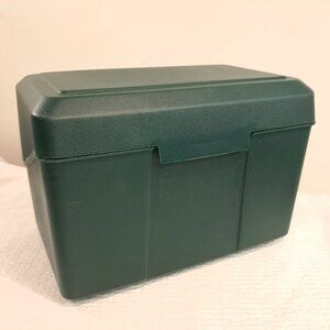 NEWELL OFFICE PRODUCTS Plastic Index Card recipe box hunter green Container 398